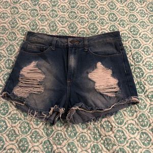 Distressed Jean Shorts